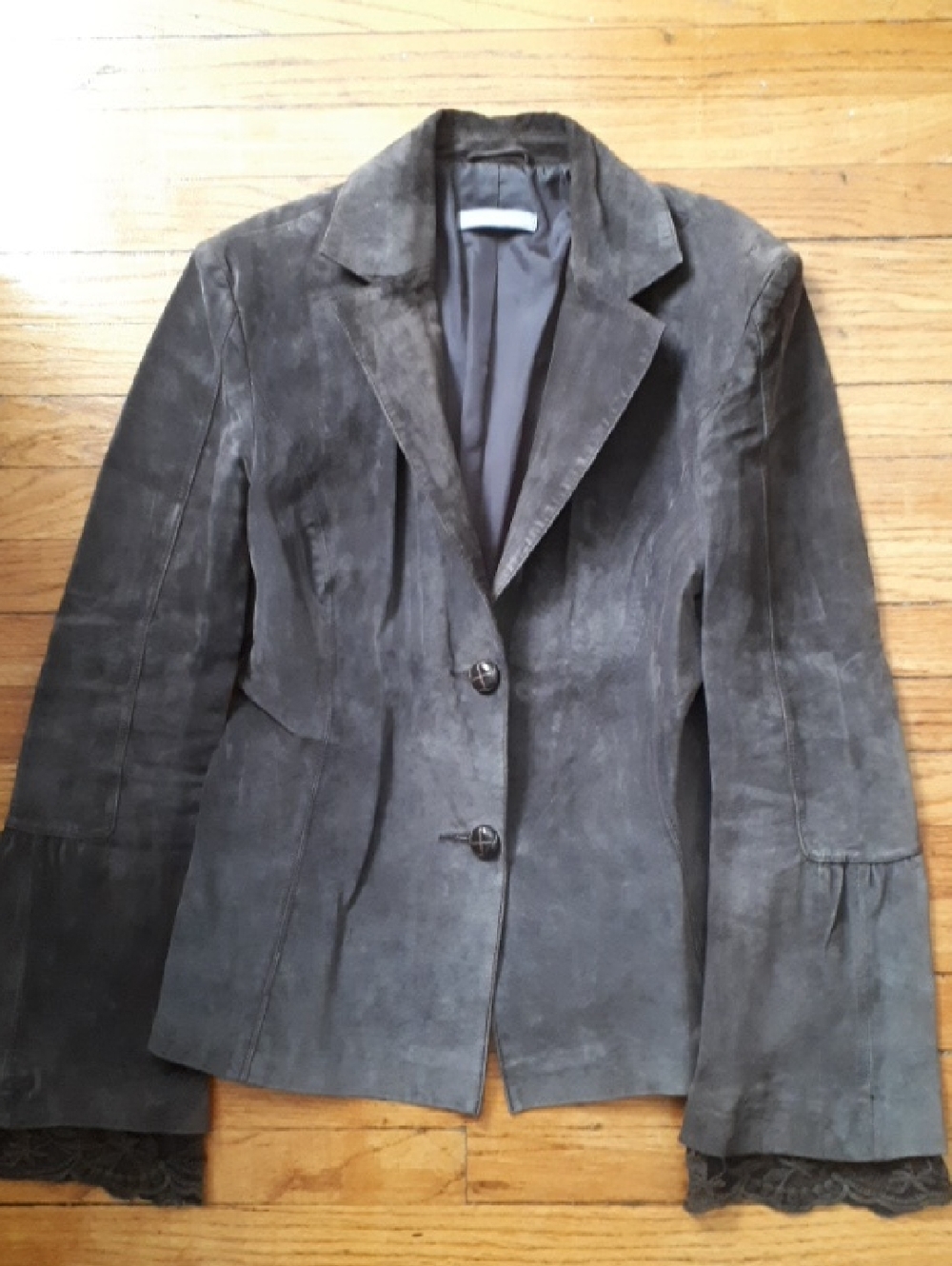 Vintage Brown Suede Blazer Jacket